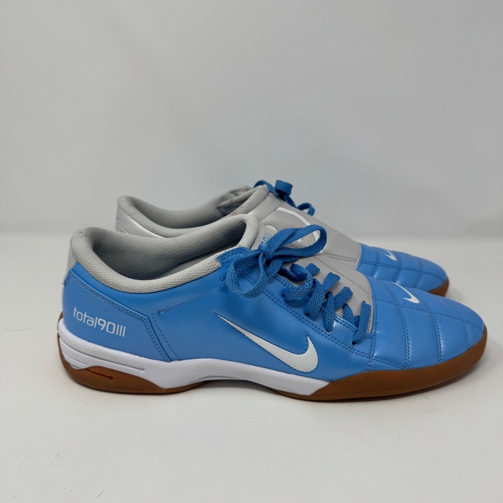 Nike Total 90 III IC Indoor Soccer Shoes Blue Silver HQ2851-400 Mens 13